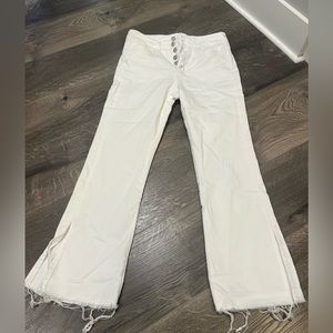 White size 28 Vervet spit hem button fly Jean